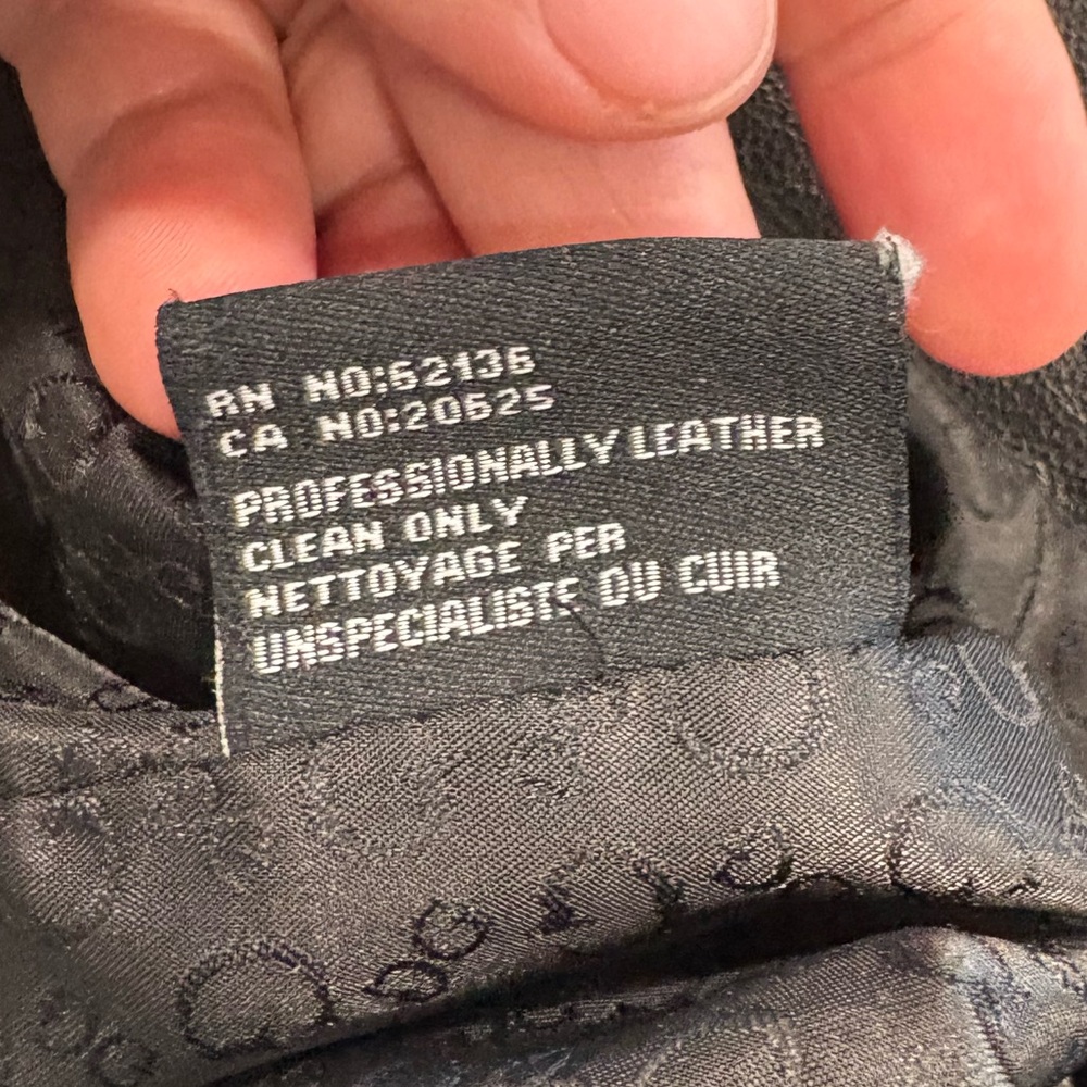 Guess Black Leather Ribbed Jacket | S - Picture 6 of 10